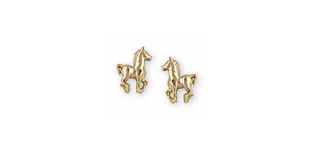 Horse Charms Horse Earrings 14k Gold Horse Jewelry Horse jewelry