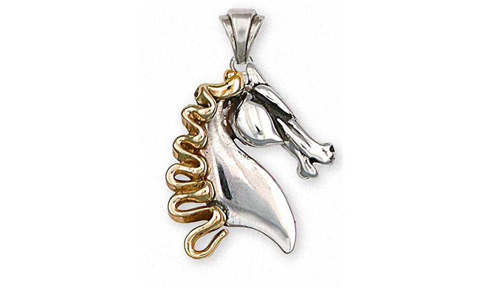 Horse Charms Horse Pendant Silver And Gold Horse Jewelry Horse jewelry