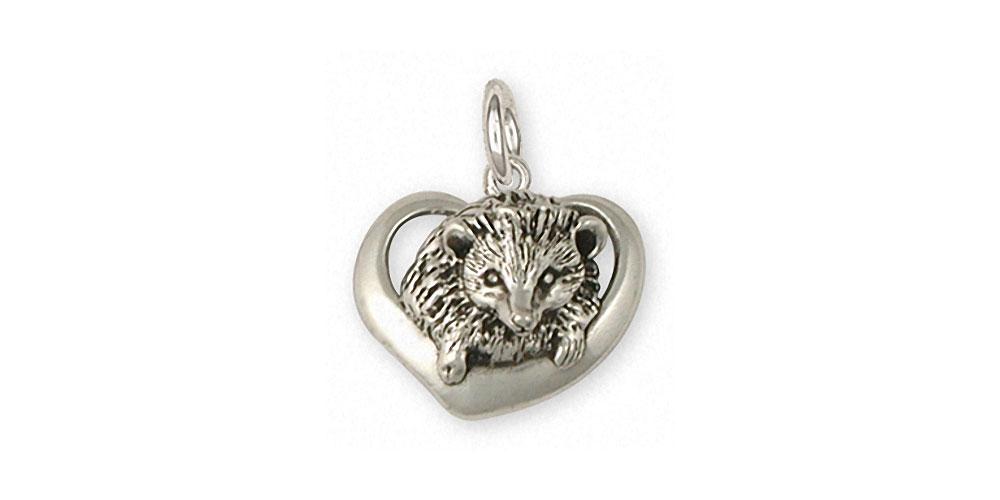 Hedgehog Heart Charms Hedgehog Heart Charm Sterling Silver Hedgehog Jewelry Hedgehog Heart jewelry