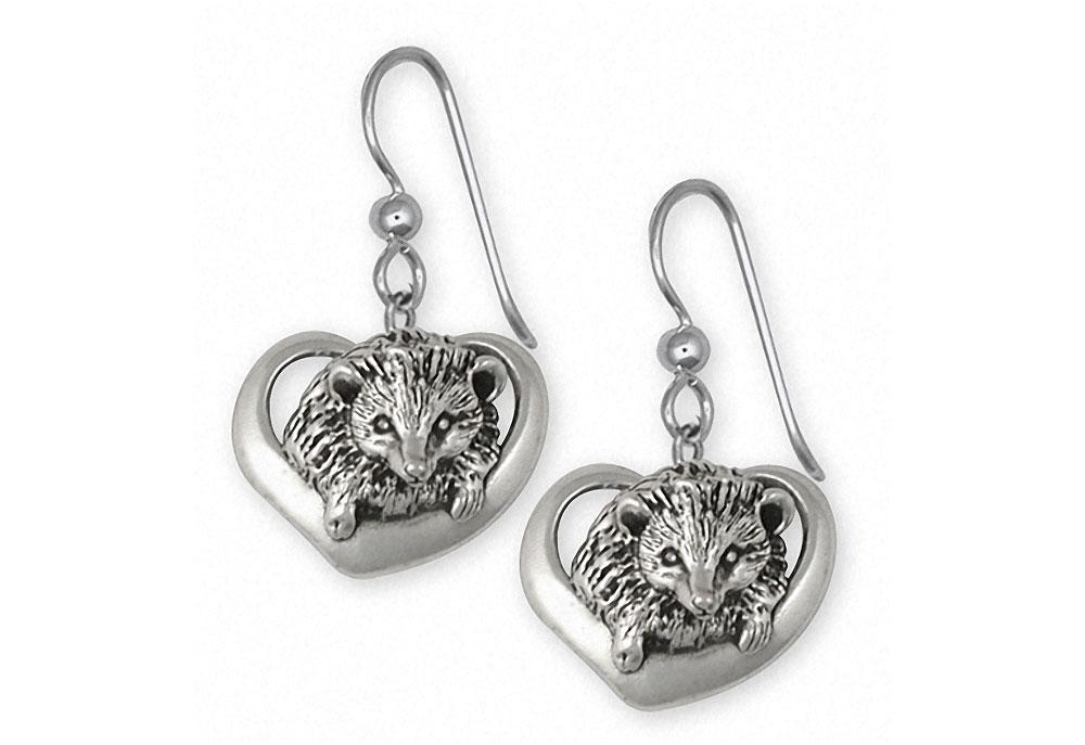 Hedgehog Heart Charms Hedgehog Heart Earrings Sterling Silver Hedgehog Jewelry Hedgehog Heart jewelry