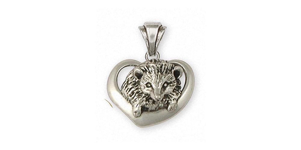 Hedgehog Heart Charms Hedgehog Heart Pendant Sterling Silver Hedgehog Jewelry Hedgehog Heart jewelry