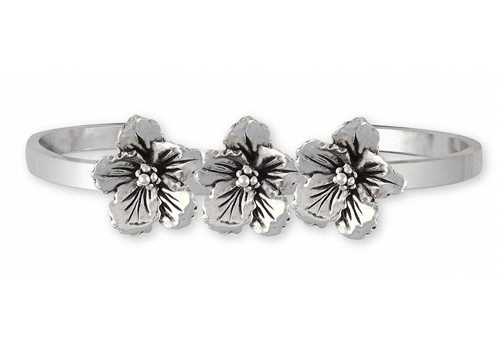Hibiscus Charms Hibiscus Bracelet Sterling Silver Hibiscus Flower Jewelry Hibiscus jewelry