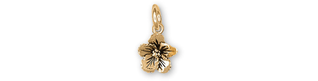 Hibiscus Charms Hibiscus Charm 14k Yellow Gold Hibiscus Jewelry Hibiscus jewelry