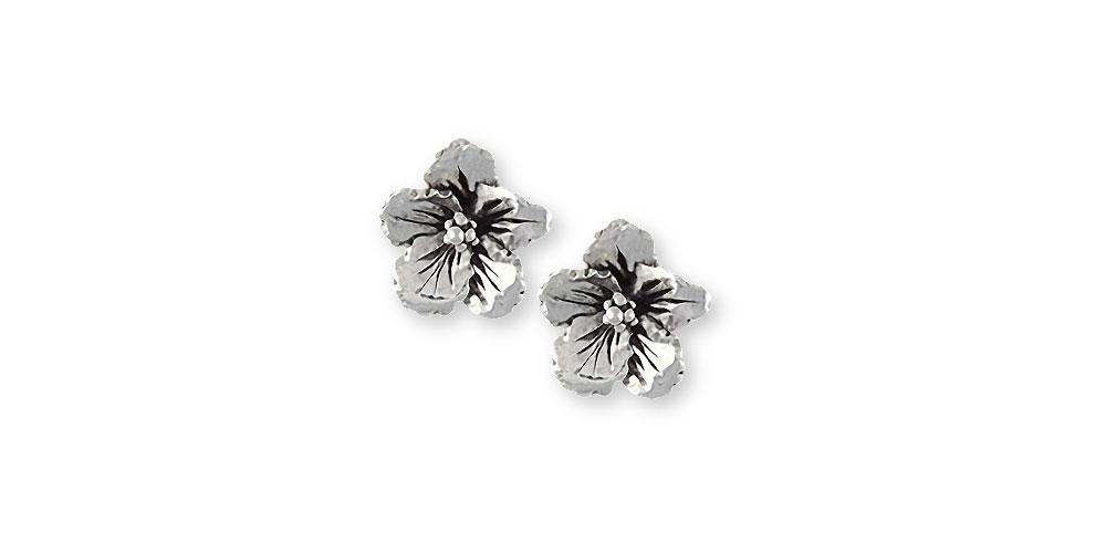 Hibiscus Charms Hibiscus Earrings Sterling Silver Flower Jewelry Hibiscus jewelry