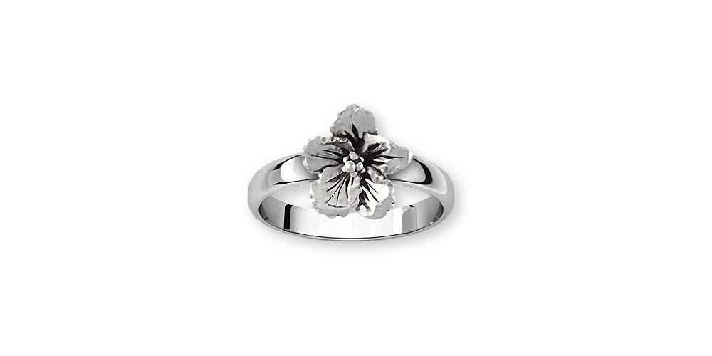 Hibiscus Charms Hibiscus Ring Sterling Silver Hibiscus Flower Jewelry Hibiscus jewelry