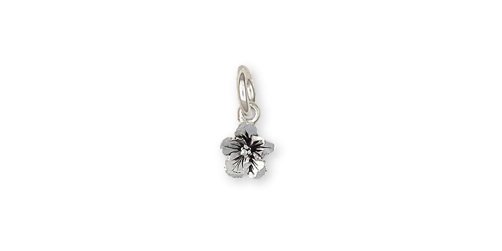 Hibiscus Charms Hibiscus Charm Sterling Silver Hibiscus Flower Jewelry Hibiscus jewelry