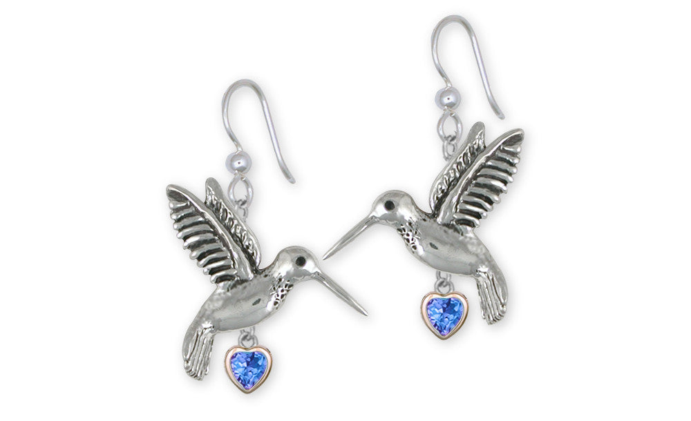 Hummingbird Charms Hummingbird Earrings Sterling Silver Bird Jewelry Hummingbird jewelry