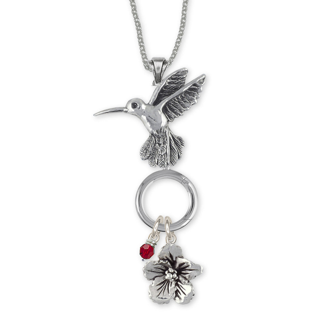 Hummingbird Charms Hummingbird Charm Holder Sterling Silver Bird Jewelry Hummingbird jewelry