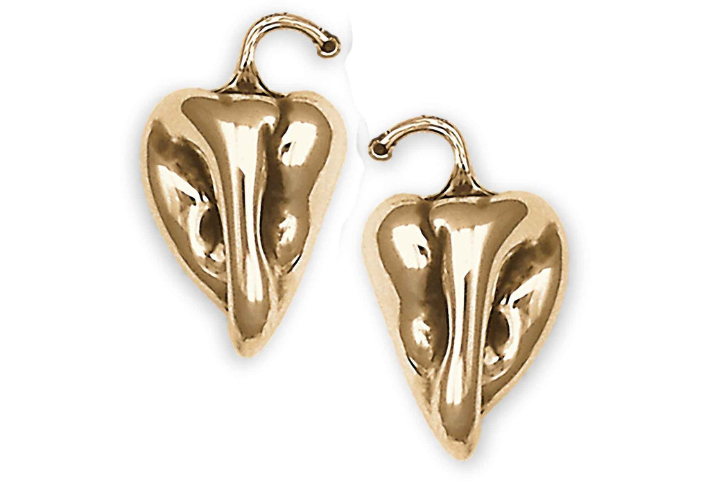 Pepper Charms Pepper Cufflinks 14k Gold Vermeil Chile Pepper Jewelry Pepper jewelry