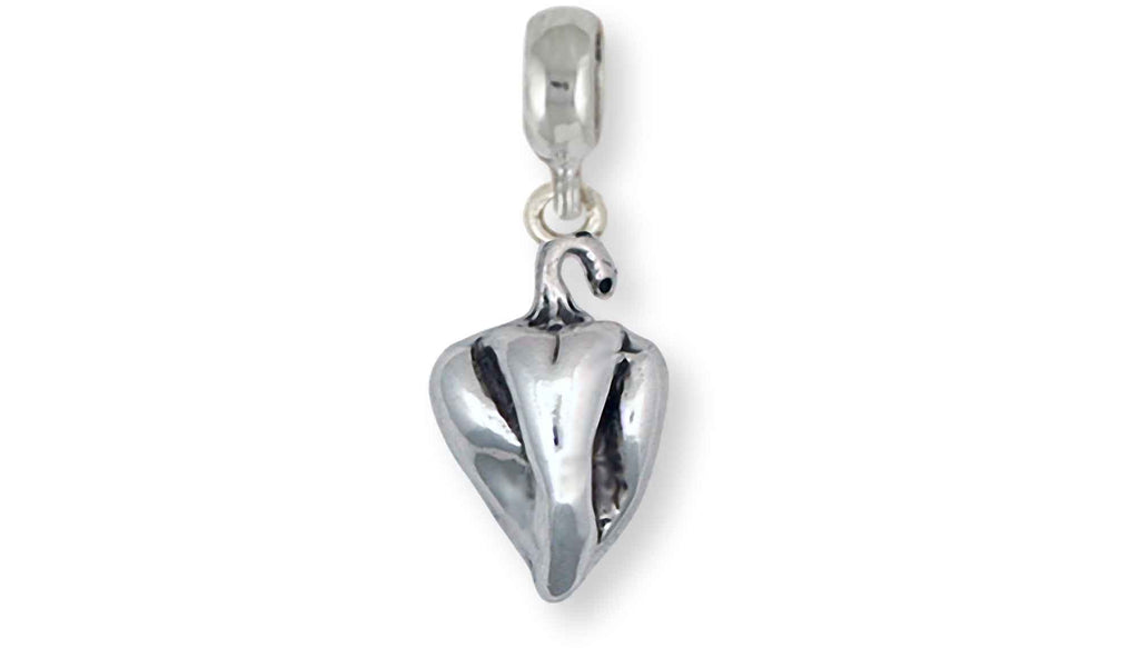 Pepper Charms Pepper Charm Slide Sterling Silver Chile Pepper Jewelry Pepper jewelry