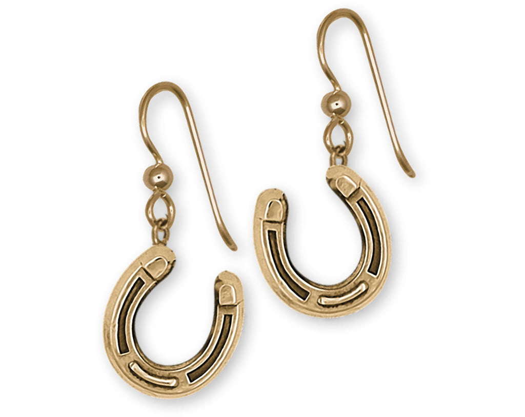 Horseshoe Charms Horseshoe Earrings 14k Yellow Gold Horseshoe Jewelry Horseshoe jewelry