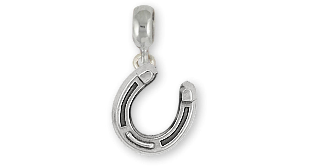 Horseshoe Charms Horseshoe Charm Slide Sterling Silver Horseshoe Jewelry Horseshoe jewelry