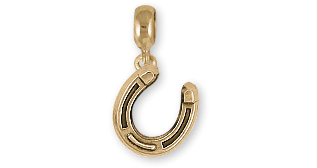Horseshoe Charms Horseshoe Charm Slide 14k Yellow Gold Horseshoe Jewelry Horseshoe jewelry