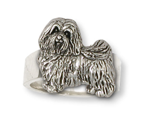 Havanese Ring Handmade Sterling Silver Dog Jewelry HV1-R