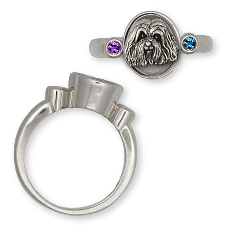 Havanese Ring Handmade Sterling Silver Dog Jewelry HV2-SR