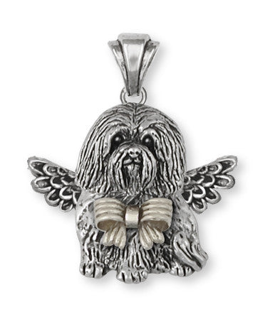 Havanese Angel Pendant Handmade Sterling Silver Dog Jewelry HV4A-P1