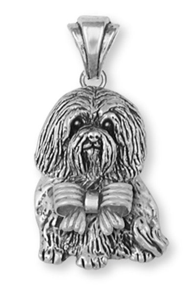 Havanese Pendant Handmade Sterling Silver Dog Jewelry HV4BW-P