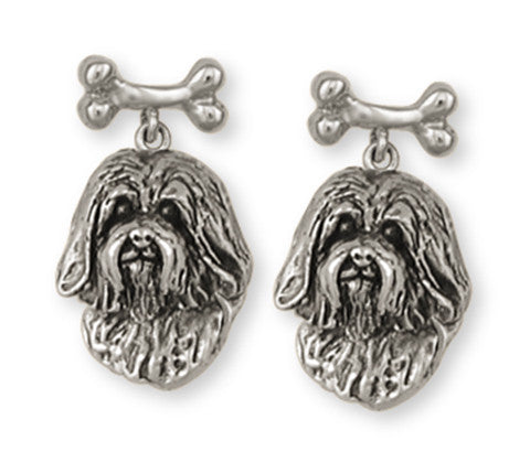 Havanese Earrings Handmade Sterling Silver Dog Jewelry HV5-BNE