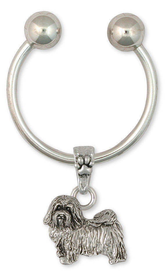 Havanese Key Ring Handmade Sterling Silver Dog Jewelry HV6-KR