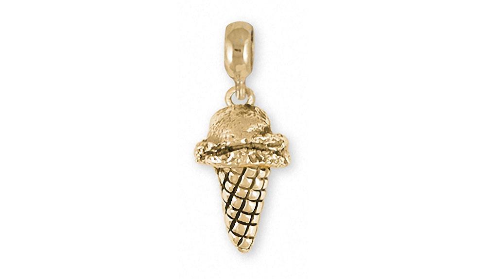 Ice Cream Cone Charms Ice Cream Cone Charm Slide 14k Gold Ice Cream Cone Jewelry Ice Cream Cone jewelry