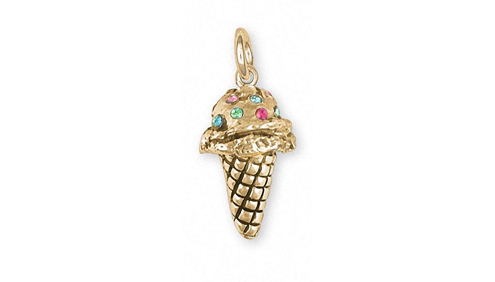 Ice Cream Cone Charms Ice Cream Cone Charm 14k Gold Ice Cream Cone Jewelry Ice Cream Cone jewelry