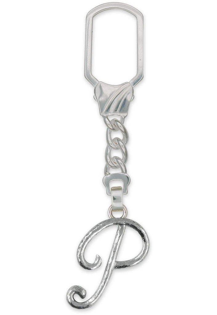 Initial Charms Initial Key Ring Sterling Silver Personalized Initial Jewelry Initial jewelry