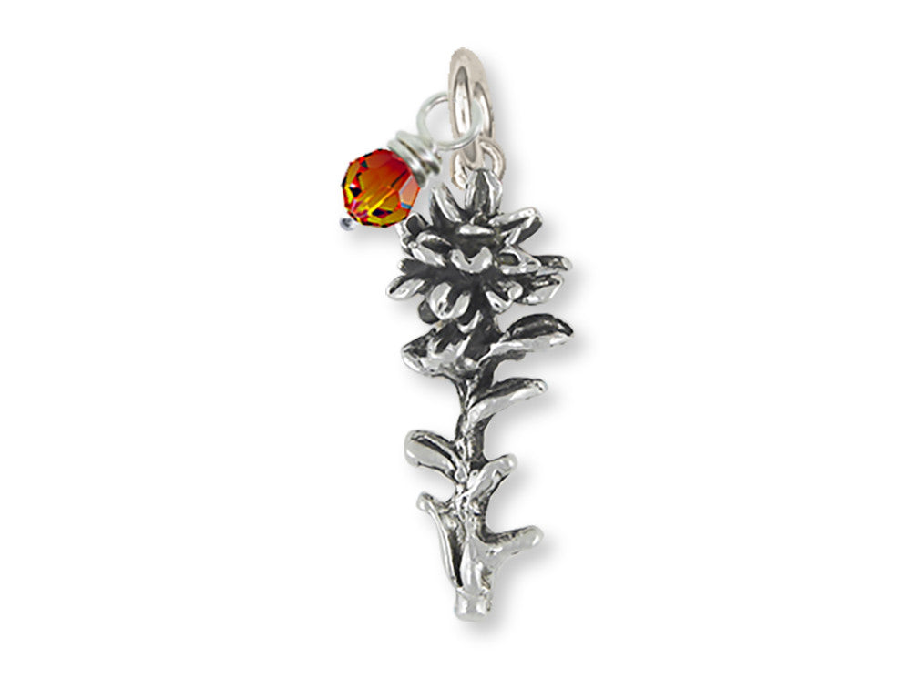 Indian Paintbrush Charms Indian Paintbrush Charm Sterling Silver Flower Jewelry Indian Paintbrush jewelry