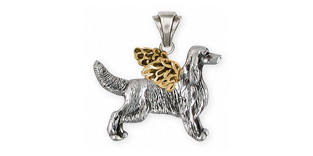 Irish Setter Charms Irish Setter Pendant Silver And 14k Gold Dog Jewelry Irish Setter jewelry
