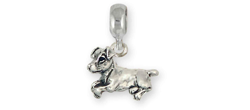 Jack Russell Charms Jack Russell Charm Slide Sterling Silver Jack Russell Terrier Jewelry Jack Russell jewelry