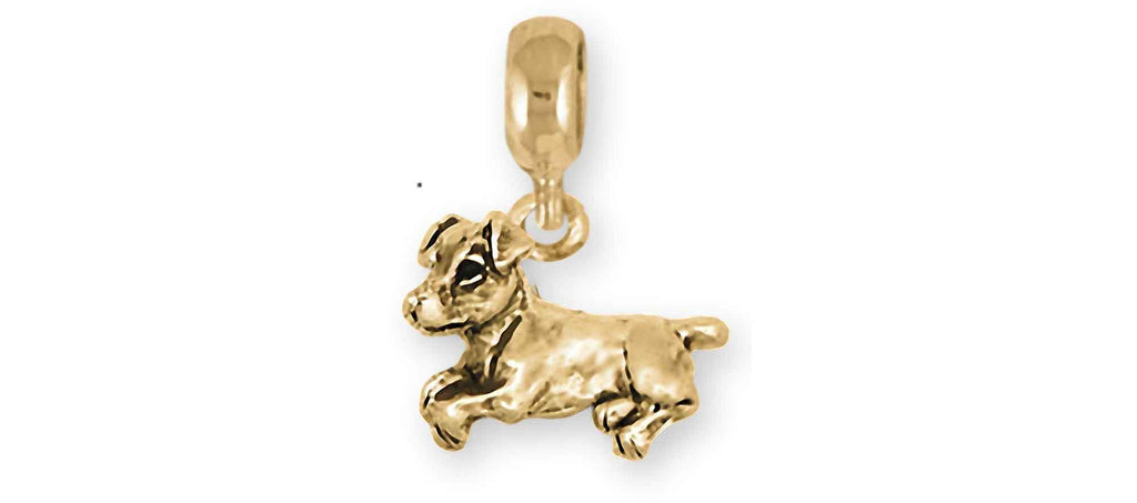 Jack Russell Charms Jack Russell Charm Slide 14k Gold Jack Russell Terrier Jewelry Jack Russell jewelry