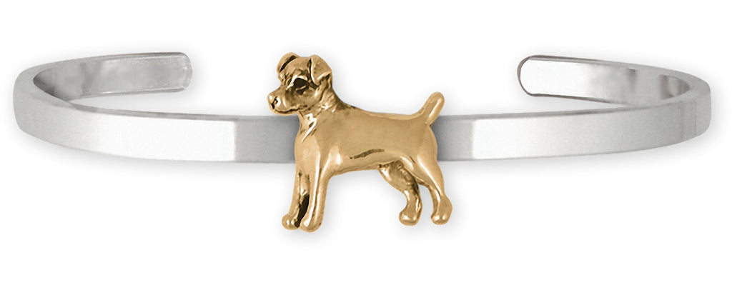 Jack Russell Charms Jack Russell Bracelet Silver And 14k Gold Jack Russell Terrier Jewelry Jack Russell jewelry