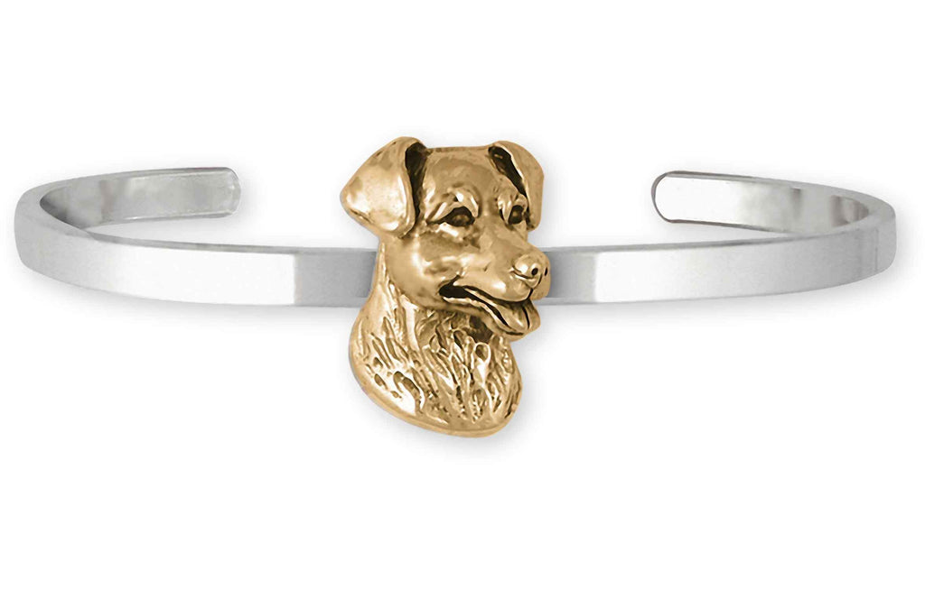 Jack Russell Charms Jack Russell Bracelet Silver And 14k Gold Jack Russell Terrier Jewelry Jack Russell jewelry