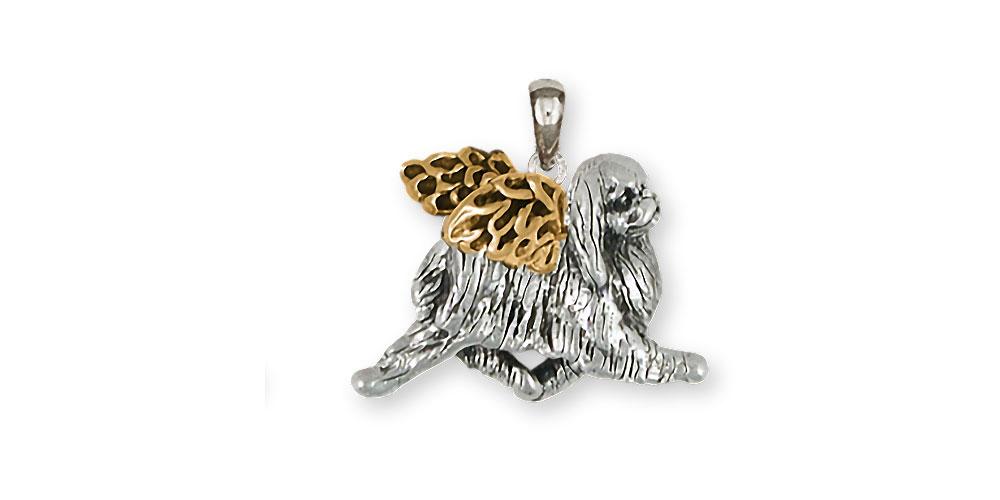 Japanese Chin Charms Japanese Chin Pendant Silver And 14k Gold Chin Jewelry Japanese Chin jewelry