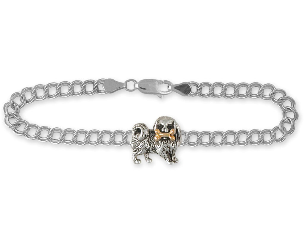 Japanese Chin Charms Japanese Chin Bracelet Silver And 14k Gold Chin Jewelry Japanese Chin jewelry