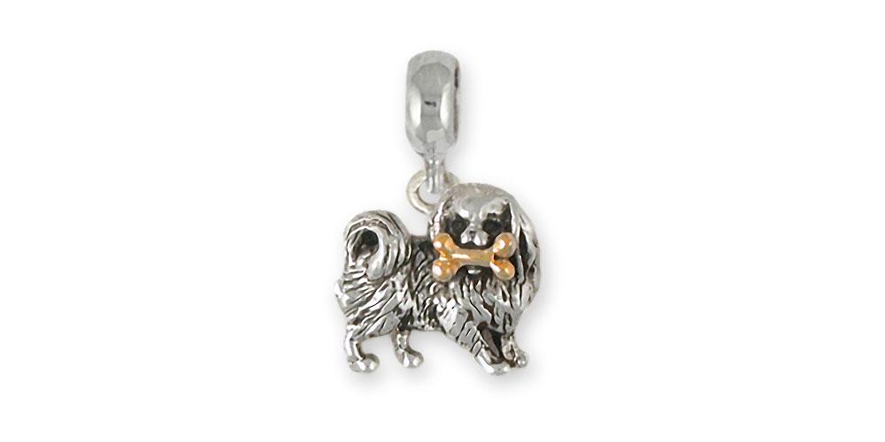 Japanese Chin Charms Japanese Chin Charm Slide Silver And 14k Gold Chin Jewelry Japanese Chin jewelry