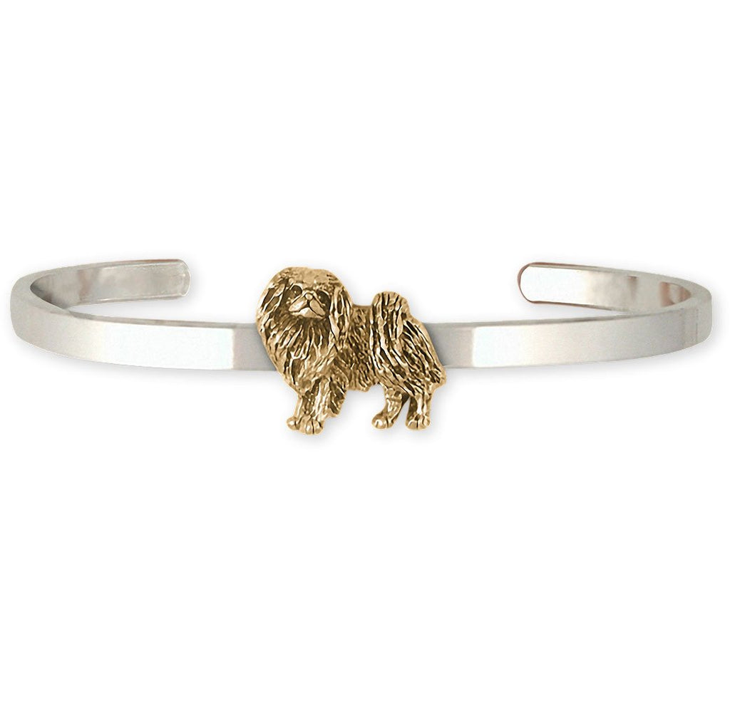 Japanese Chin Charms Japanese Chin Bracelet Silver And 14k Gold Chin Jewelry Japanese Chin jewelry