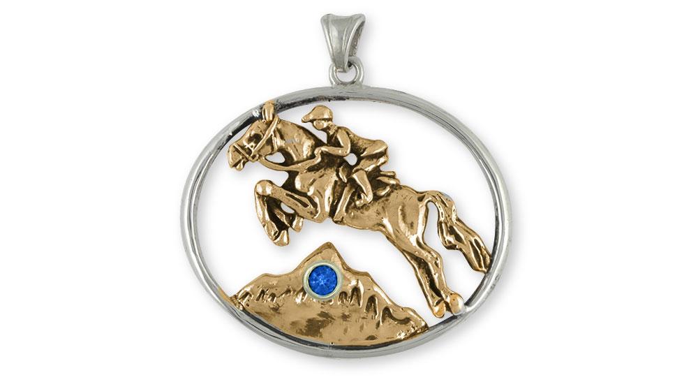 Horse Charms Horse Pendant Silver And 14k Gold Horse Jewelry Horse jewelry