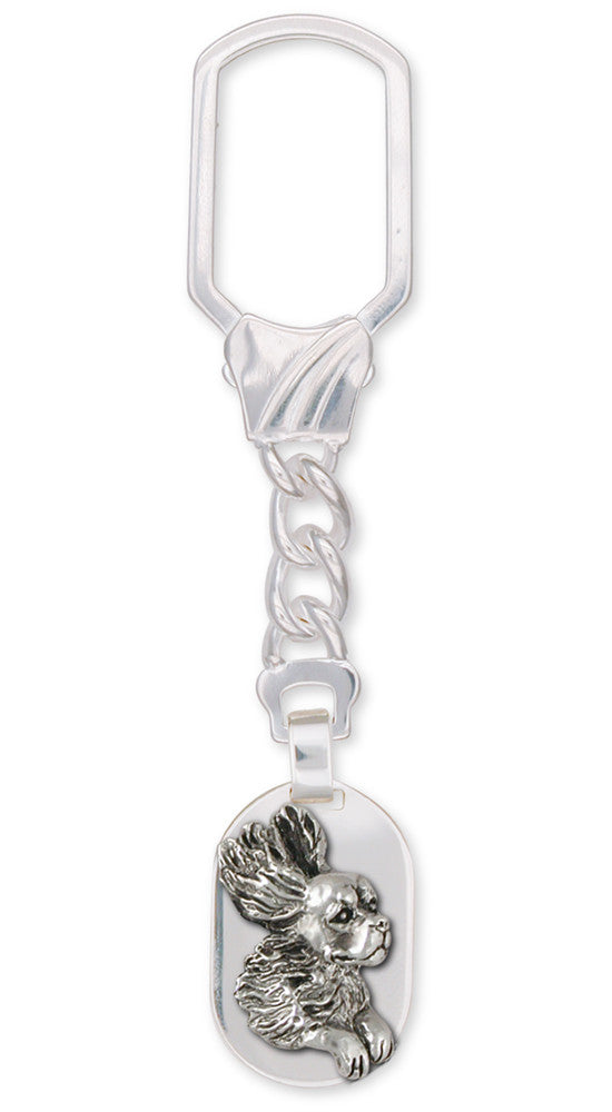 Cavalier King Charles Spaniel Key Ring Jewelry Handmade Sterling Silver KC15-KR