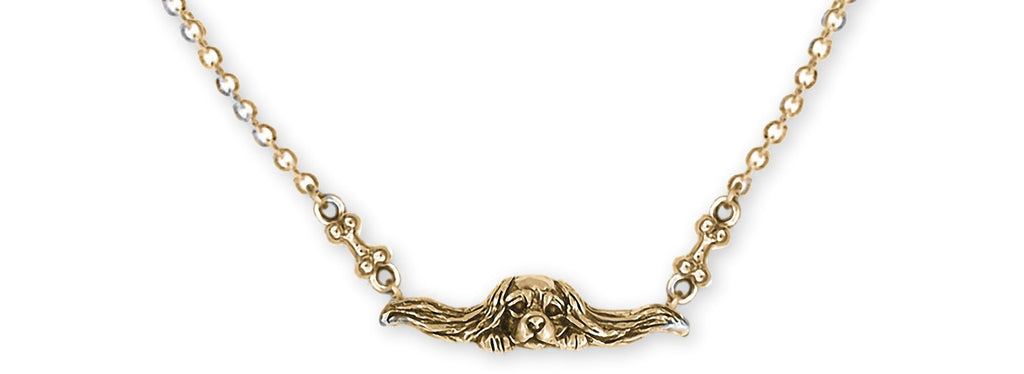 Cavalier King Charles Spaniel Charms Cavalier King Charles Spaniel Necklace 14k Yellow Gold  Jewelry Cavalier King Charles Spaniel jewelry