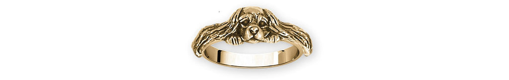 Cavalier King Charles Spaniel Charms Cavalier King Charles Spaniel Ring 14k Yellow Gold  Jewelry Cavalier King Charles Spaniel jewelry
