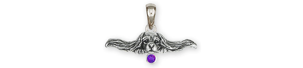 Cavalier King Charles Spaniel Charms Cavalier King Charles Spaniel Pendant Sterling Silver Birthstone Jewelry Cavalier King Charles Spaniel jewelry