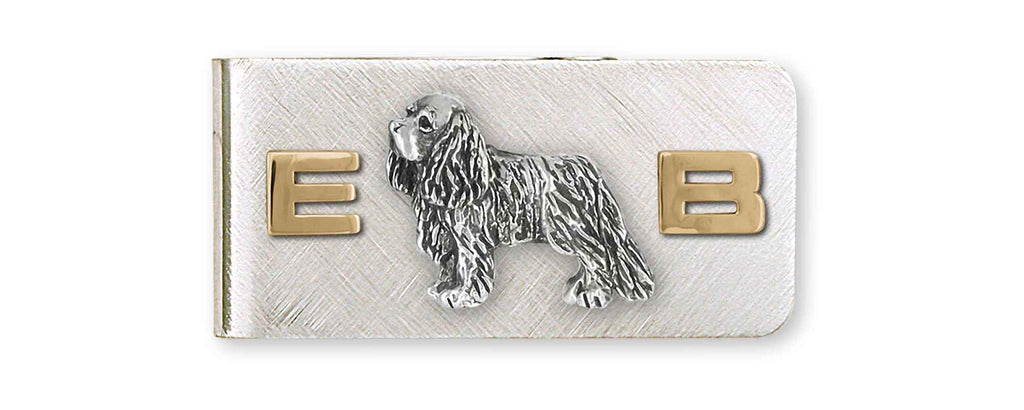 Cavalier King Charles Spaniel Charms Cavalier King Charles Spaniel Money Clip Silver And 14k Gold On Stainless Steel  Jewelry Cavalier King Charles Spaniel jewelry