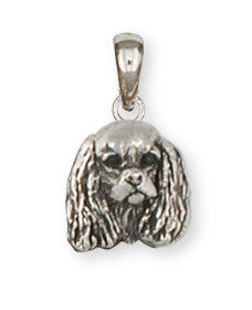 Cavalier King Charles Spaniel Pendant Jewelry Handmade Sterling Silver KC20-[