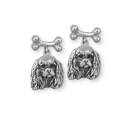 Cavalier King Charles Spaniel Earrings Jewelry Handmade Sterling Silver KC20-NE