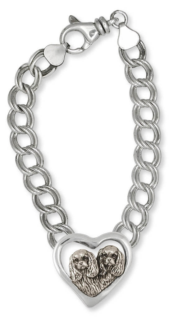 Cavalier King Charles Spaniel Link Bracelet Jewelry Handmade Sterling Silver KC21-BR