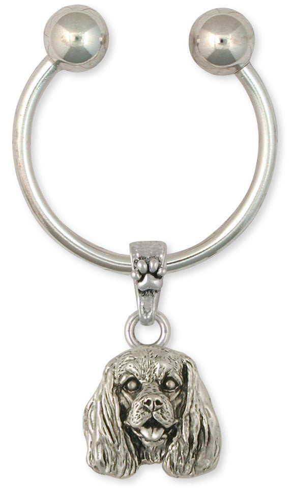 Cavalier King Charles Spaniel Key Ring Jewelry Handmade Sterling Silver KC25-KR