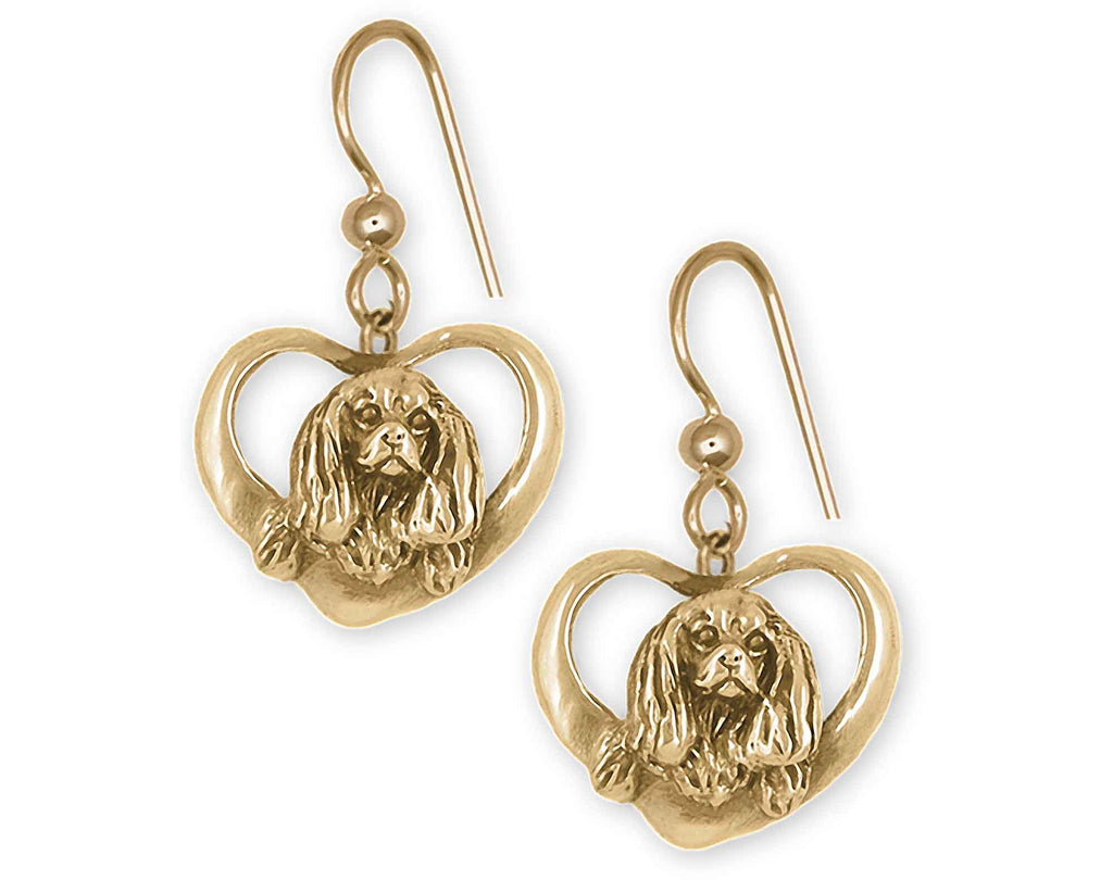 Cavalier King Charles Spaniel Charms Cavalier King Charles Spaniel Earrings 14k Gold Vermeil Cavalier Jewelry Cavalier King Charles Spaniel jewelry