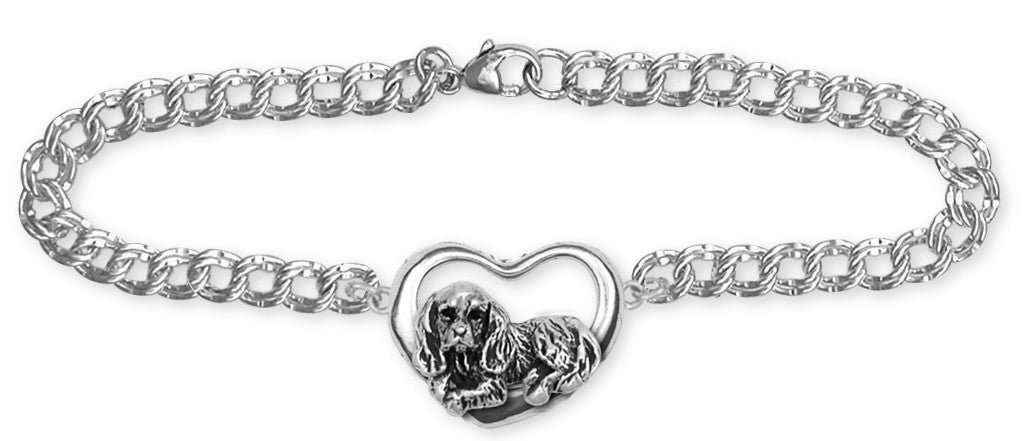 Cavalier King Charles Spaniel Bracelet Jewelry Handmade Sterling Silver KC3H-BR