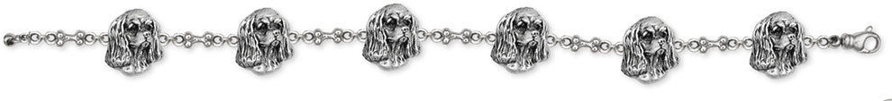 Cavalier King Charles Spaniel Statement Bracelet Jewelry Handmade Sterling Silver KC5-BR