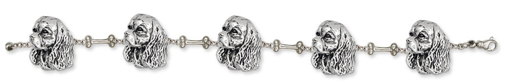 Cavalier King Charles Spaniel Statement Bracelet Jewelry Handmade Sterling Silver KC8-BR